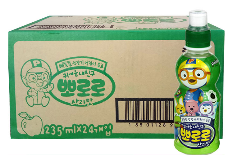 啵乐乐苹果味饮料 235ML 24瓶